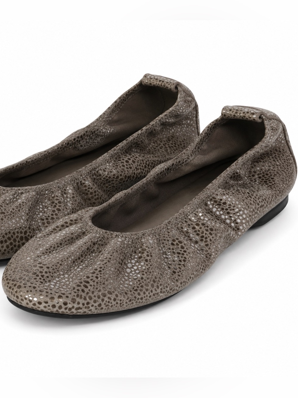 Arche Metallic Speckled Ballet Flats EU 36 US 6 Taupe Leather made in France